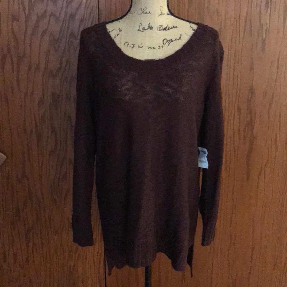 Charlotte Russe Maroon Tunic Sweater NWT